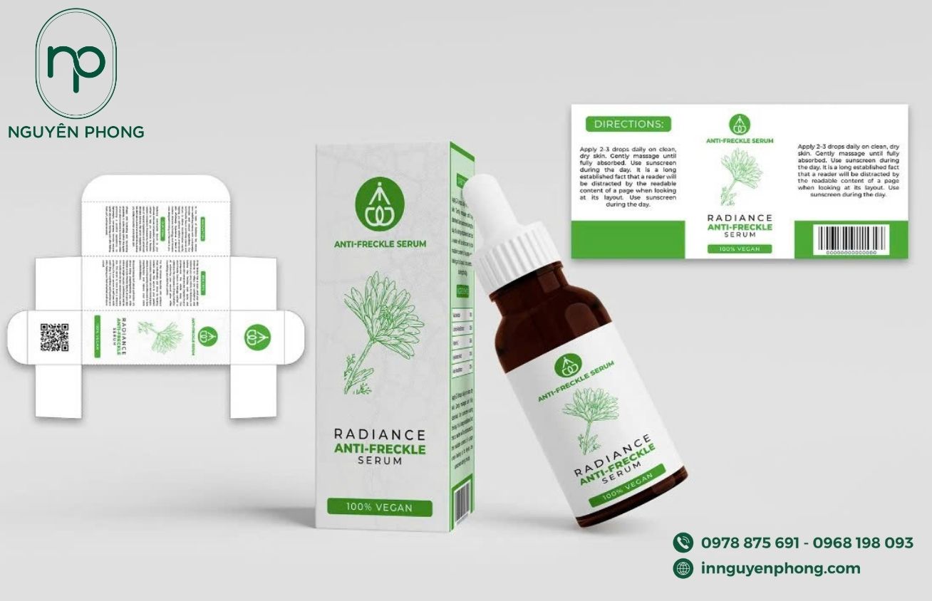 Tem decal nhựa dán mỹ phẩm